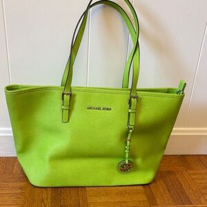 Michael Kors Lime Green Tote Bag